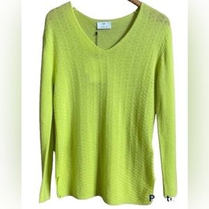 Women's Lime Green Cashmere Sweater